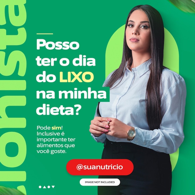 PSD post de mídia social para nutricionista no dia da saúde e nutrição