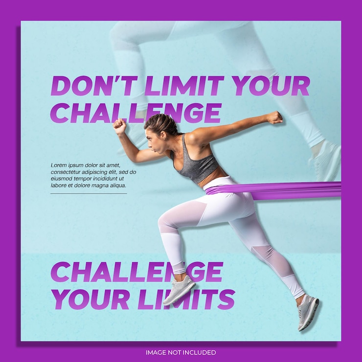 PSD post de mídia social post de fitness