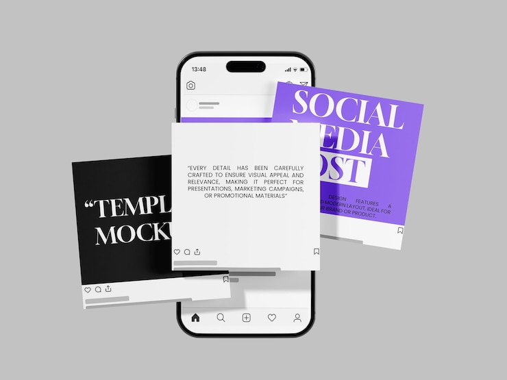 PSD post dei social media