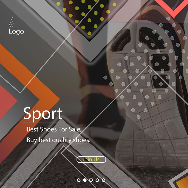 PSD post deportivo en las redes sociales exhibición de zapatillas de deporte para la venta