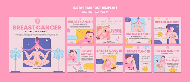 Post di instagram del mese di sensibilizzazione sul cancro al seno