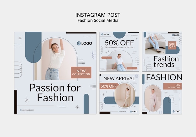 Post di instagram della collezione di moda