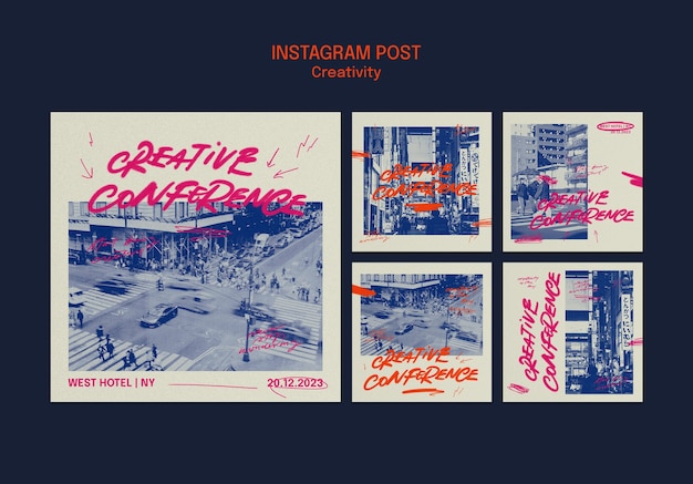 Post di instagram della conferenza sulla creatività