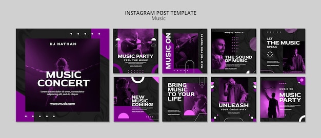 Post di instagram di eventi musicali