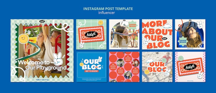 PSD post di instagram di lavoro di influencer