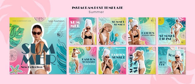 Post di instagram di moda estiva