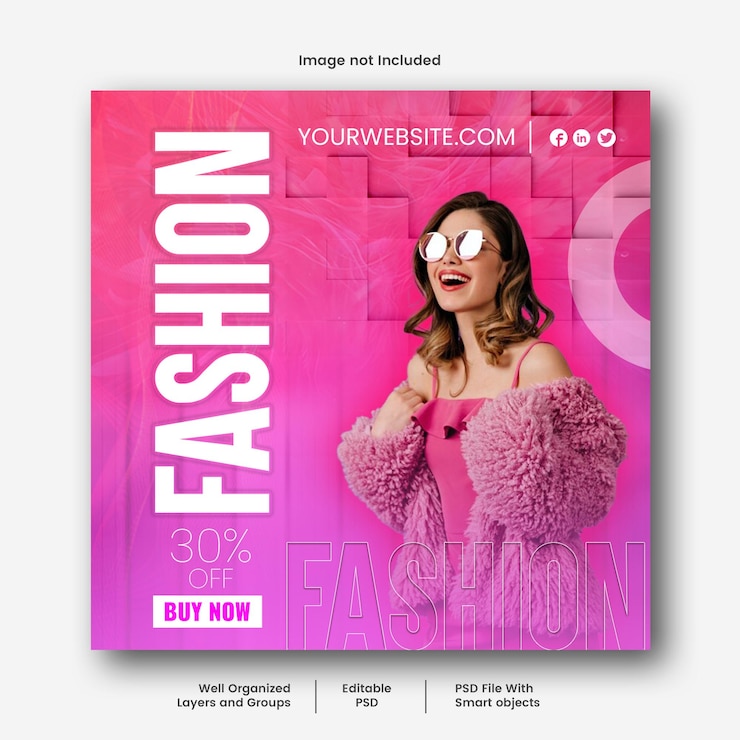 PSD post di instagram di vendita di moda psd e modello di banner per social media
