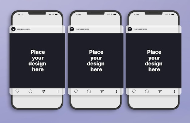 Post di Instagram nel mockup mobile