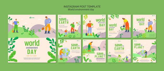 Post di instagram per la giornata mondiale dell'ambiente