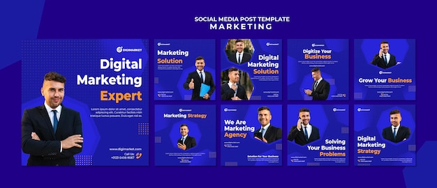 Post di marketing aziendale sui social media