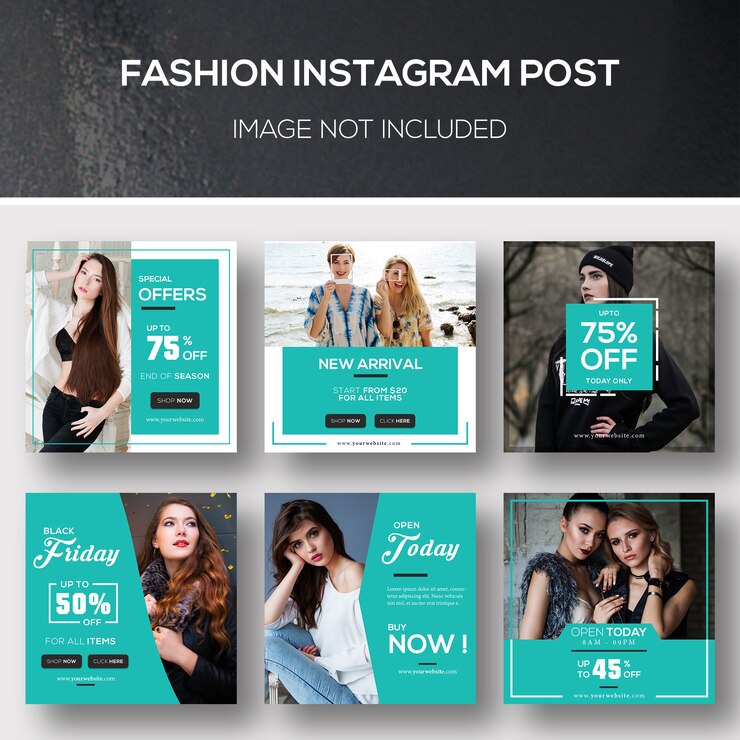 PSD post di moda su instagram