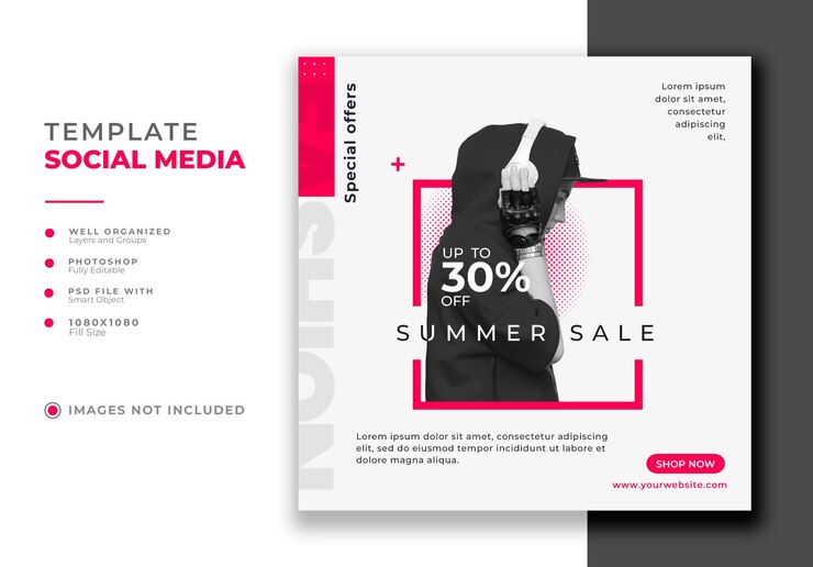 Post di vendita multiuso su Instagram Modello di post di marketing di moda