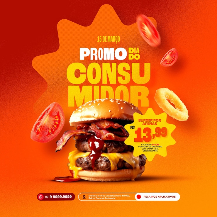 PSD post dia do consumidor en brasil o día del cliente promoción de plantillas de psd
