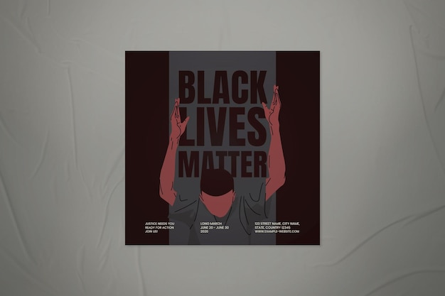 PSD post do instagram black lives matter