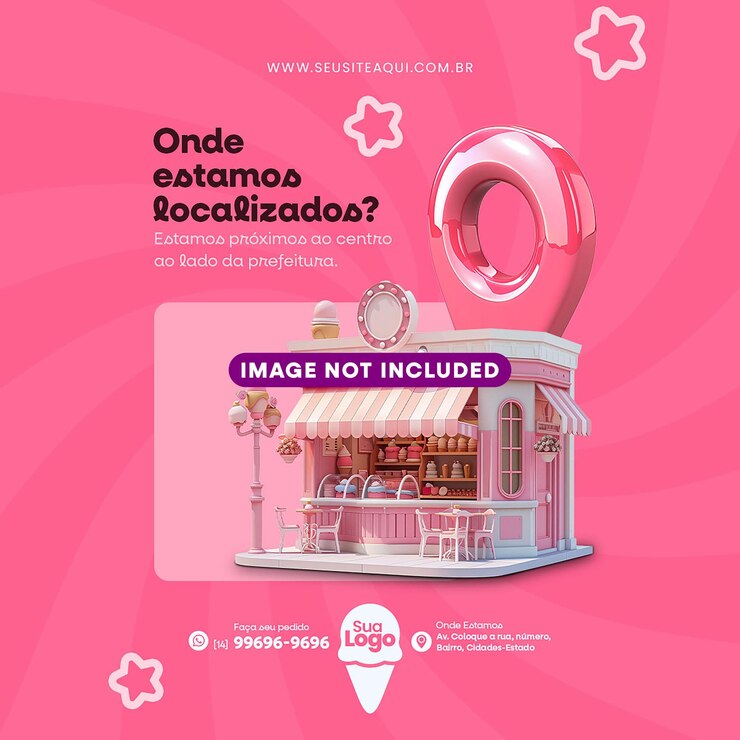 PSD post feed cuadrado para las redes sociales psd editable de helado