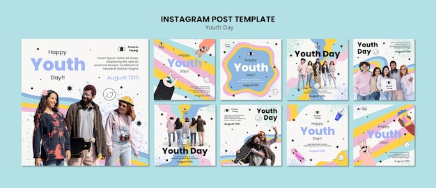 Post instagram della giornata internazionale della gioventù