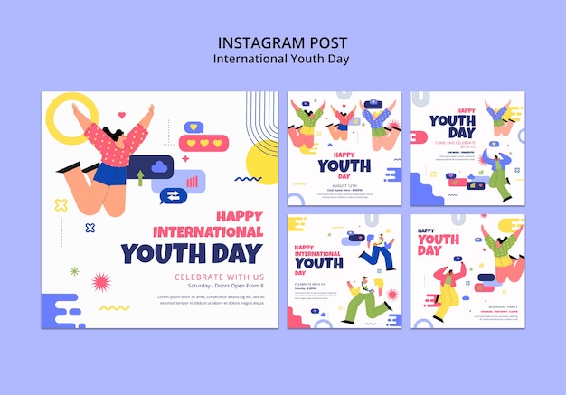 Post instagram della giornata internazionale della gioventù