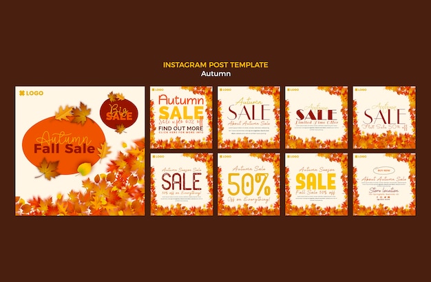 Post instagram della stagione autunnale