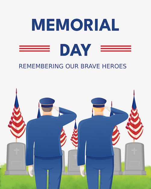 PSD une post sur instagram pour le memorial day