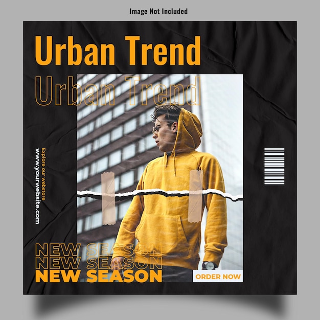 Post Instagram tendance urbaine de la nouvelle saison