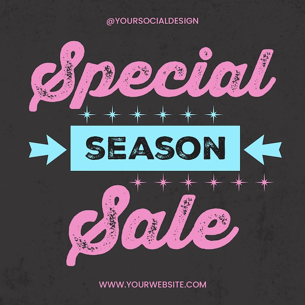 Post sur Instagram sur les ventes spéciales de la saison