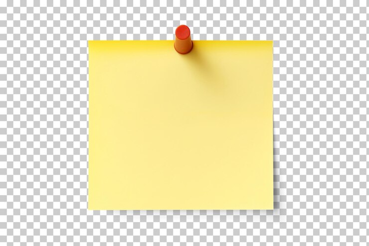 PSD post-it appiccicoso giallo isolato su sfondo trasparente png psd