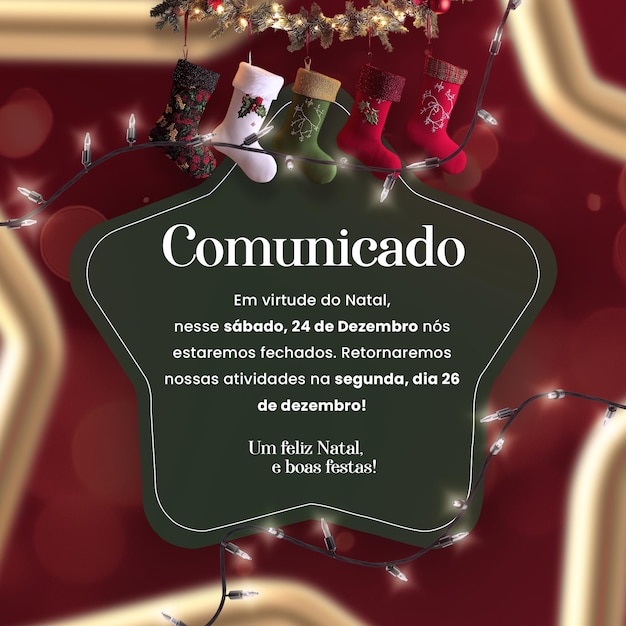 Post modelo de limpeza de mídia social em português para campanha de marketing no Brasil