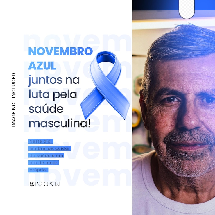 PSD post novembro azul mes de conscientizao cancer brasil psd flyer di instagram