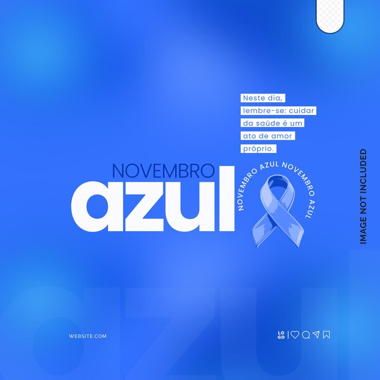 PSD post novembro azul mes de conscientizao câncer brasil psd flyer do instagram