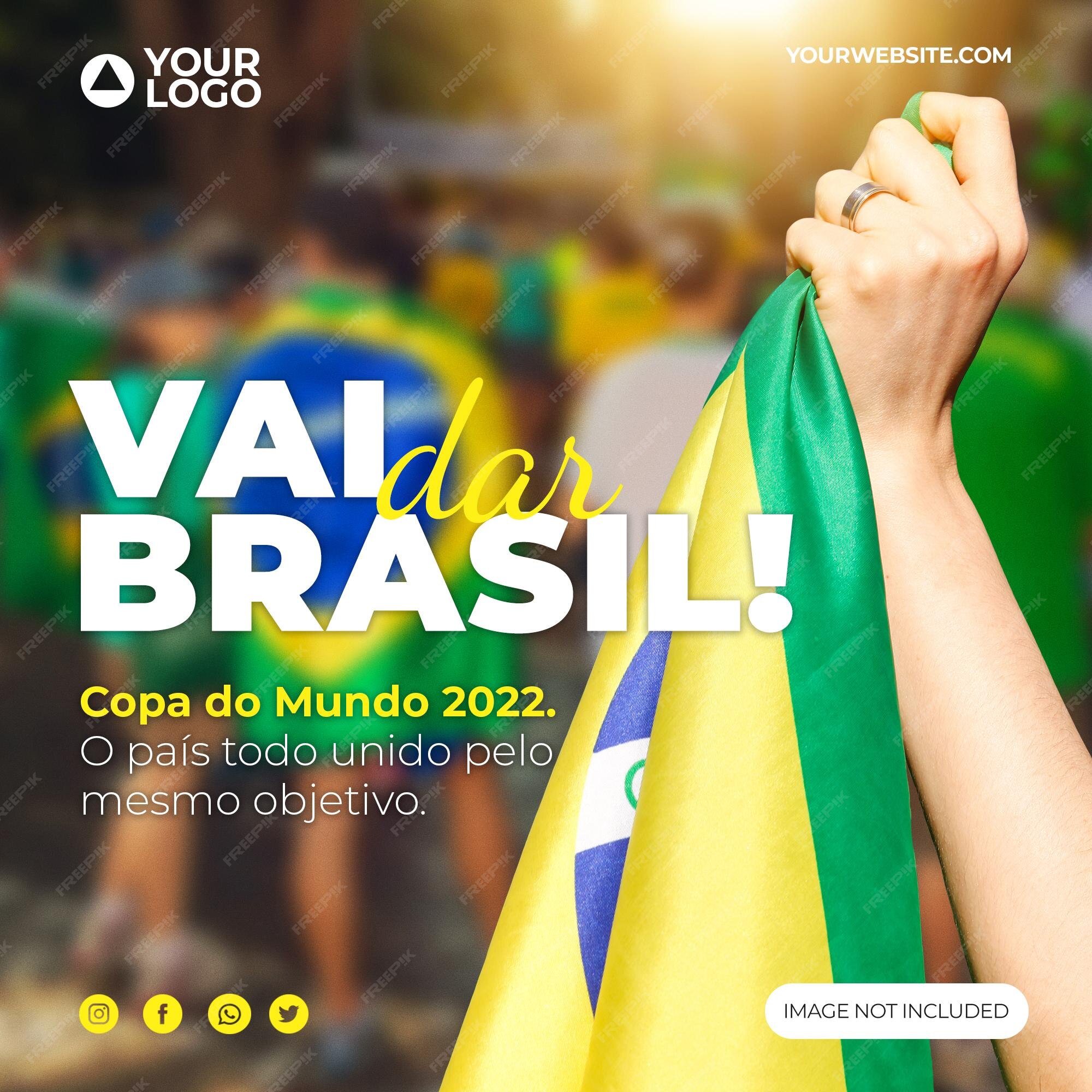 Post para mídias sociais let's go brazil em direção ao hex para campanha de  marketing no brasil português