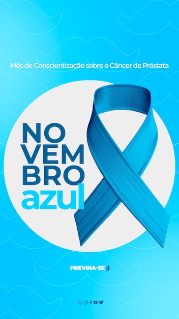 Post per i social media in celebrazione del novembre blu