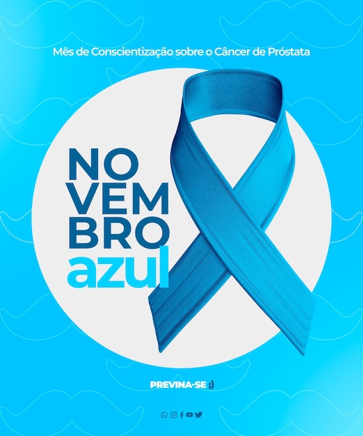 Post per i social media in celebrazione del novembre blu