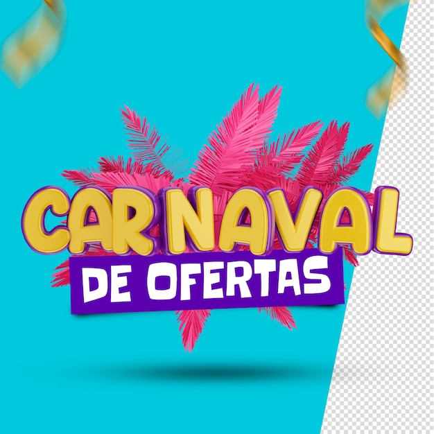 PSD post plantilla de ofertas de redes sociales desde el carnaval en brasil