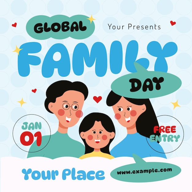 Post en las redes sociales del Día Mundial de la Familia