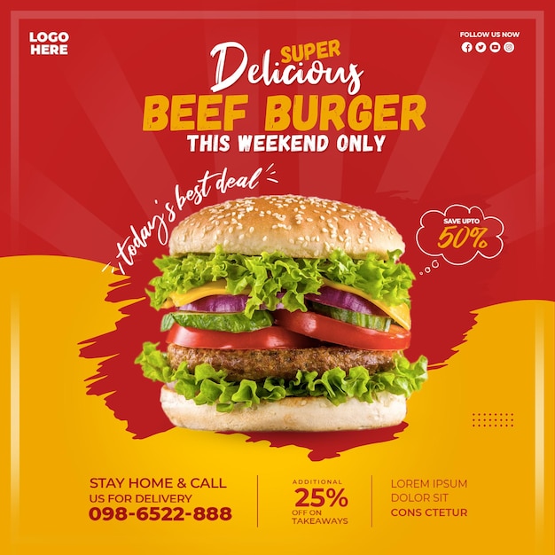 Un post sur les réseaux sociaux sur l'alimentation
