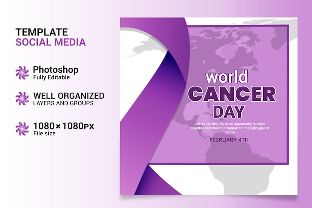 post sur les réseaux sociaux à l'occasion de la Journée mondiale du cancer