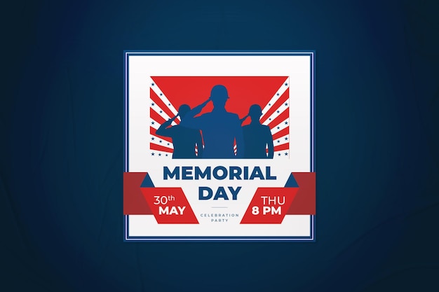 PSD post simples no instagram do memorial day