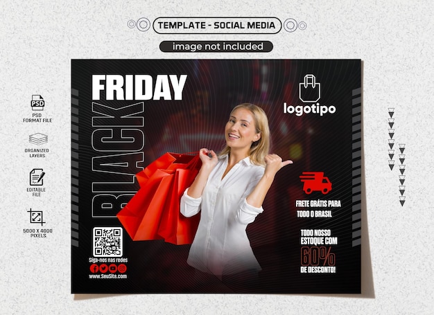 POST SOCIAL MEDIA PARA PROMOCOES DE FINAL DE ANO Venerdì Nero