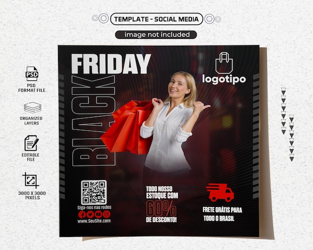 POST SOCIAL MEDIA PARA PROMOCOES DE FINAL DE ANO Venerdì Nero