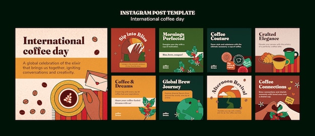 Post su instagram della giornata internazionale del caffè