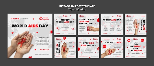 Post su instagram della giornata mondiale contro l'aids