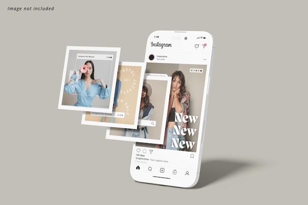 post su Instagram e mockup per smartphone