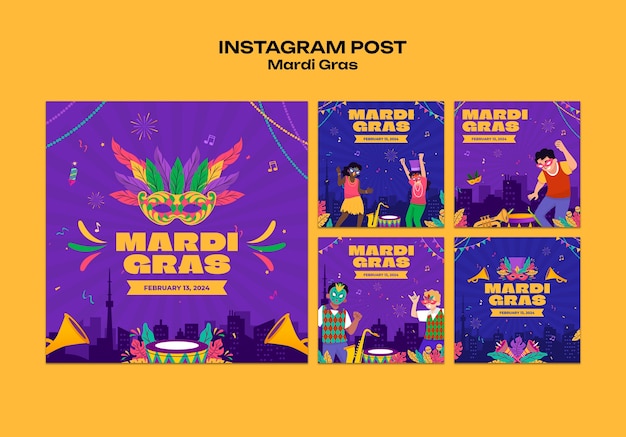 Post su Instagram per la celebrazione del Mardi Gras
