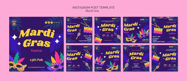 Post su Instagram per la celebrazione del Mardi Gras