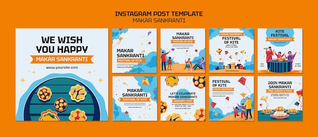 Post su Instagram per la celebrazione di Makar Sankranti