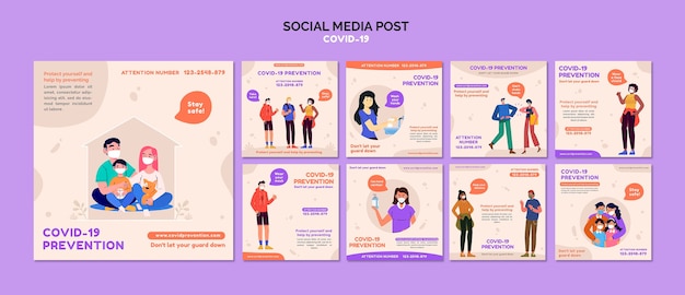 Post sui social media Covid 19