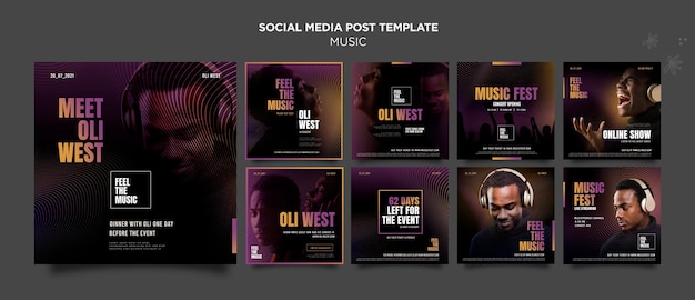 Post sui social media del festival musicale