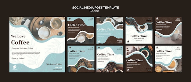 Post sui social media del negozio di caffè