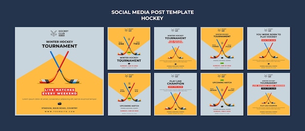 Post sui social media del torneo di hockey