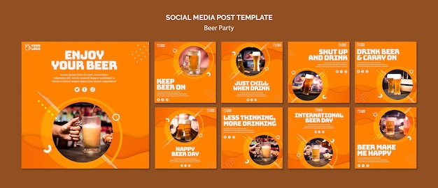 Post sui social media della festa della birra